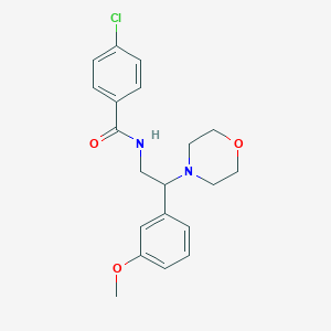 molecular formula C20H23ClN2O3 B2728539 4-chloro-N-(2-(3-methoxyphenyl)-2-morpholinoethyl)benzamide CAS No. 941964-50-7