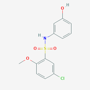 molecular formula C13H12ClNO4S B272854 5-chloro-N-(3-hydroxyphenyl)-2-methoxybenzenesulfonamide 
