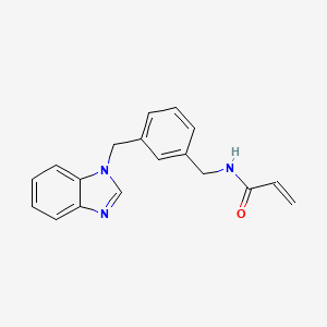 molecular formula C18H17N3O B2728548 N-[[3-(Benzimidazol-1-ylmethyl)phenyl]methyl]prop-2-enamide CAS No. 2308440-67-5