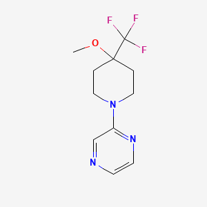 2-[4-Methoxy-4-(trifluoromethyl)piperidin-1-yl]pyrazine