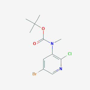 molecular formula C11H14BrClN2O2 B2728555 叔丁基 N-(5-溴-2-氯吡啶-3-基)-N-甲基甲酸酯 CAS No. 1881291-48-0