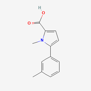 molecular formula C13H13NO2 B2728556 1-methyl-5-(3-methylphenyl)-1H-pyrrole-2-carboxylic acid CAS No. 1049132-05-9