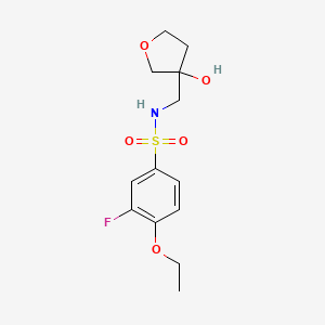 molecular formula C13H18FNO5S B2728558 4-乙氧基-3-氟-N-((3-羟基四氢呋喃-3-基)甲基)苯磺酰胺 CAS No. 2034202-33-8