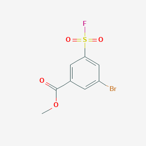 molecular formula C8H6BrFO4S B2728587 甲酸 3-溴-5-氟磺酰基苯甲酯 CAS No. 2088829-02-9