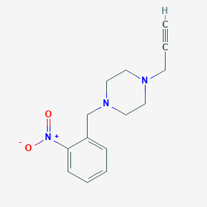 molecular formula C14H17N3O2 B2728603 1-[(2-Nitrophenyl)methyl]-4-prop-2-ynylpiperazine CAS No. 1607285-50-6