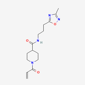 N-[3-(3-Methyl-1,2,4-oxadiazol-5-yl)propyl]-1-prop-2-enoylpiperidine-4-carboxamide