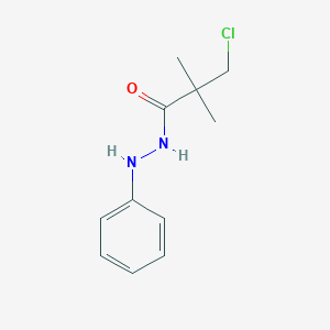 molecular formula C11H15ClN2O B2728605 3-chloro-2,2-dimethyl-N'-phenylpropanehydrazide CAS No. 320422-74-0