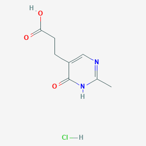 3-(2-Methyl-6-oxo-1H-pyrimidin-5-yl)propanoic acid;hydrochloride