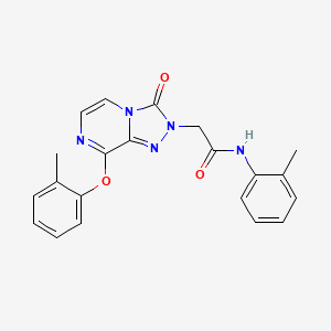 molecular formula C21H19N5O3 B2728608 2-[8-(2-甲基苯氧)-3-氧代[1,2,4]三唑并[4,3-a]吡嗪-2(3H)-基]-N-(2-甲基苯基)乙酰胺 CAS No. 1251678-44-0