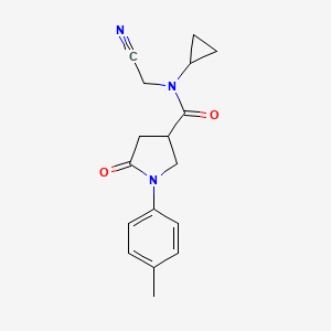 N-(cyanomethyl)-N-cyclopropyl-1-(4-methylphenyl)-5-oxopyrrolidine-3-carboxamide