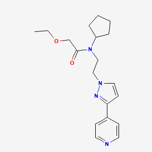 molecular formula C19H26N4O2 B2728614 N-cyclopentyl-2-ethoxy-N-(2-(3-(pyridin-4-yl)-1H-pyrazol-1-yl)ethyl)acetamide CAS No. 2034327-04-1