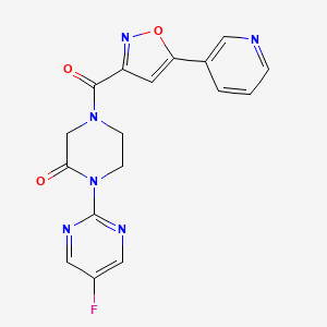 1-(5-Fluoropyrimidin-2-yl)-4-[5-(pyridin-3-yl)-1,2-oxazole-3-carbonyl]piperazin-2-one