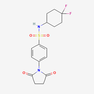 molecular formula C16H18F2N2O4S B2728626 N-(4,4-difluorocyclohexyl)-4-(2,5-dioxopyrrolidin-1-yl)benzene-1-sulfonamide CAS No. 2034290-41-8