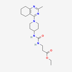 Ethyl 3-(3-(1-(2-methyl-5,6,7,8-tetrahydroquinazolin-4-yl)piperidin-4-yl)ureido)propanoate