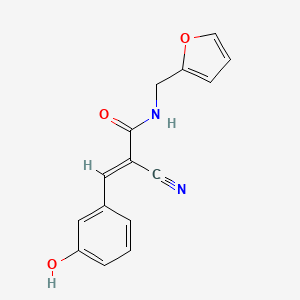 (2E)-2-cyano-N-(furan-2-ylmethyl)-3-(3-hydroxyphenyl)prop-2-enamide