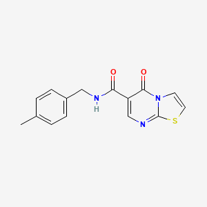 molecular formula C15H13N3O2S B2728640 N-(4-甲基苄基)-5-氧代-5H-噻唑并[3,2-a]嘧啶-6-甲酰胺 CAS No. 851943-55-0