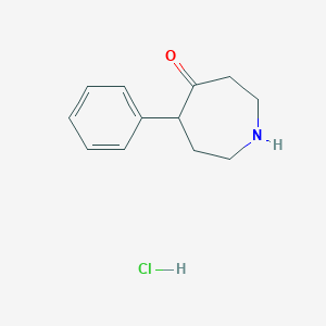 molecular formula C12H16ClNO B2728641 5-Phenylazepan-4-one;hydrochloride CAS No. 2490400-60-5