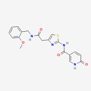 N-(4-(2-((2-methoxybenzyl)amino)-2-oxoethyl)thiazol-2-yl)-6-oxo-1,6-dihydropyridine-3-carboxamide