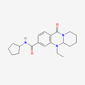 N-cyclopentyl-5-ethyl-11-oxo-5,6,7,8,9,11-hexahydro-5aH-pyrido[2,1-b]quinazoline-3-carboxamide