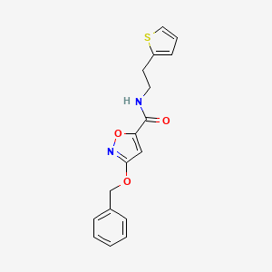 3-(benzyloxy)-N-(2-(thiophen-2-yl)ethyl)isoxazole-5-carboxamide