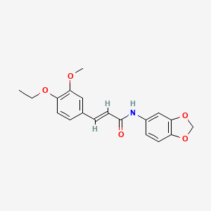 (E)-N-(benzo[d][1,3]dioxol-5-yl)-3-(4-ethoxy-3-methoxyphenyl)acrylamide