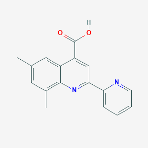 molecular formula C17H14N2O2 B2728653 6,8-二甲基-2-吡啶-2-基喹啉-4-甲酸 CAS No. 725705-56-6