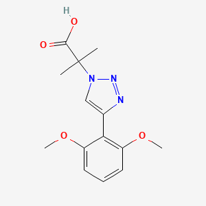 2-[4-(2,6-Dimethoxyphenyl)triazol-1-yl]-2-methylpropanoic acid