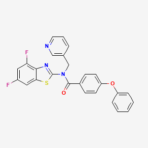 N-(4,6-difluoro-1,3-benzothiazol-2-yl)-4-phenoxy-N-[(pyridin-3-yl)methyl]benzamide