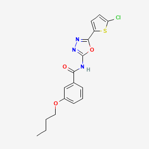 3-butoxy-N-[5-(5-chlorothiophen-2-yl)-1,3,4-oxadiazol-2-yl]benzamide