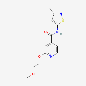 molecular formula C13H15N3O3S B2728674 2-(2-methoxyethoxy)-N-(3-methyl-1,2-thiazol-5-yl)pyridine-4-carboxamide CAS No. 2034275-77-7