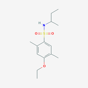 molecular formula C14H23NO3S B272868 N-(sec-butyl)-4-ethoxy-2,5-dimethylbenzenesulfonamide 