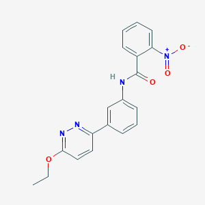 molecular formula C19H16N4O4 B2728681 N-[3-(6-ethoxypyridazin-3-yl)phenyl]-2-nitrobenzamide CAS No. 899954-51-9