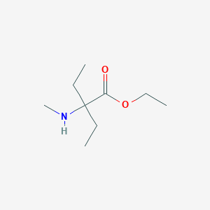 molecular formula C9H19NO2 B2728700 Ethyl 2-ethyl-2-(methylamino)butanoate CAS No. 1183558-48-6