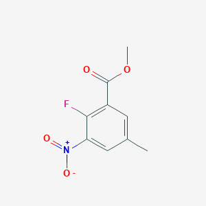 molecular formula C9H8FNO4 B2728702 Methyl 2-fluoro-5-methyl-3-nitrobenzoate CAS No. 1365988-42-6