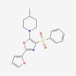 2-(Furan-2-yl)-5-(4-methylpiperidin-1-yl)-4-(phenylsulfonyl)oxazole