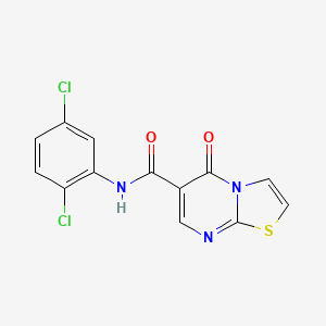 molecular formula C13H7Cl2N3O2S B2728718 N-(2,5-dichlorophenyl)-5-oxo-5H-[1,3]thiazolo[3,2-a]pyrimidine-6-carboxamide CAS No. 851944-25-7