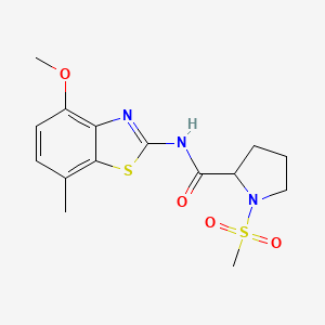 N-(4-methoxy-7-methylbenzo[d]thiazol-2-yl)-1-(methylsulfonyl)pyrrolidine-2-carboxamide