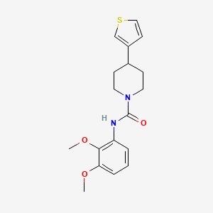 molecular formula C18H22N2O3S B2728778 N-(2,3-二甲氧基苯基)-4-(噻吩-3-基)哌嗪-1-羧酰胺 CAS No. 1396717-91-1