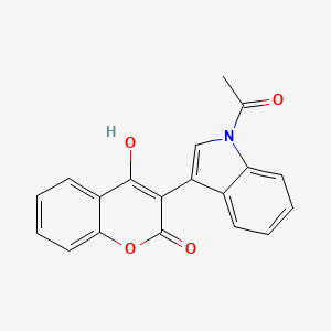 molecular formula C19H13NO4 B2728781 3-(1-Acetyl-1h-indol-3-yl)-4-hydroxy-2h-chromen-2-one CAS No. 63291-66-7
