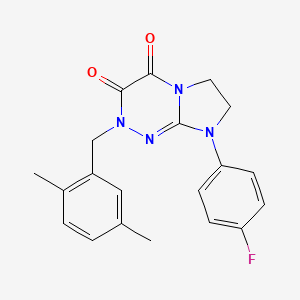 molecular formula C20H19FN4O2 B2728786 2-(2,5-dimethylbenzyl)-8-(4-fluorophenyl)-7,8-dihydroimidazo[2,1-c][1,2,4]triazine-3,4(2H,6H)-dione CAS No. 941888-03-5