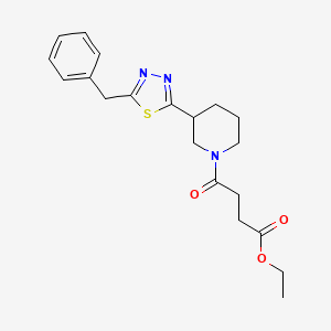 Ethyl 4-[3-(5-benzyl-1,3,4-thiadiazol-2-yl)piperidin-1-yl]-4-oxobutanoate