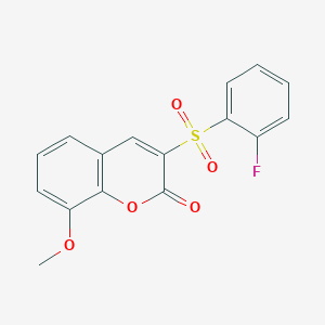 molecular formula C16H11FO5S B2728790 3-(2-fluorobenzenesulfonyl)-8-methoxy-2H-chromen-2-one CAS No. 902507-00-0