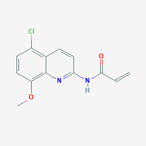 molecular formula C13H11ClN2O2 B2728796 N-(5-Chloro-8-methoxyquinolin-2-yl)prop-2-enamide CAS No. 2191110-55-9