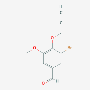 molecular formula C11H9BrO3 B2728804 3-Bromo-5-methoxy-4-(prop-2-yn-1-yloxy)benzaldehyde CAS No. 143230-65-3