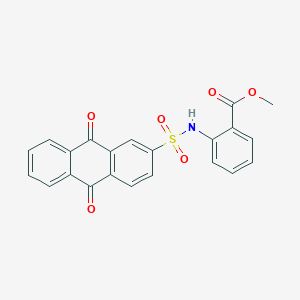 molecular formula C22H15NO6S B2728814 Methyl 2-(9,10-dioxo-9,10-dihydroanthracene-2-sulfonamido)benzoate CAS No. 670255-61-5