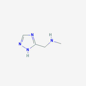 molecular formula C4H8N4 B2728818 methyl(4H-1,2,4-triazol-3-ylmethyl)amine CAS No. 1251288-42-2