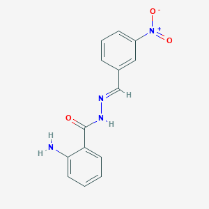 2-amino-N-[(3-nitrophenyl)methylideneamino]benzamide