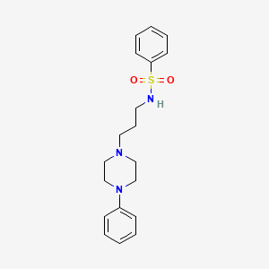 molecular formula C19H25N3O2S B2728824 N-[3-(4-phenylpiperazin-1-yl)propyl]benzenesulfonamide CAS No. 875846-88-1