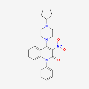 4-(4-cyclopentylpiperazin-1-yl)-3-nitro-1-phenylquinolin-2(1H)-one