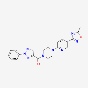 (4-(5-(5-methyl-1,2,4-oxadiazol-3-yl)pyridin-2-yl)piperazin-1-yl)(2-phenyl-2H-1,2,3-triazol-4-yl)methanone